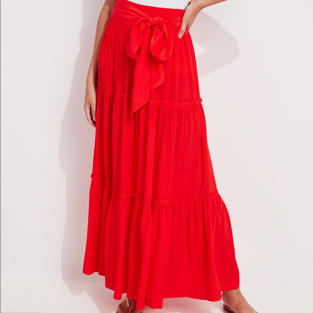 Vineyard Vines Tie Front Tiered Maxi Sz 10